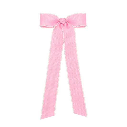 wee ones mini moonstitch light pink & white bow