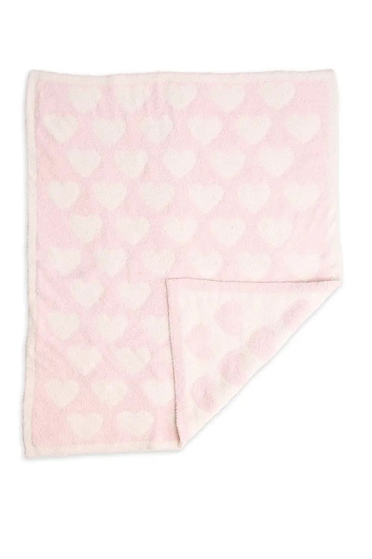 cuddle blanket - pink heart