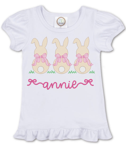 bunny trio ruffle shirt