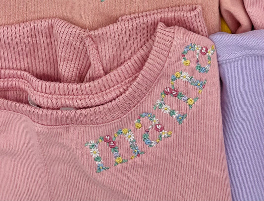 mama sweater - blush floral