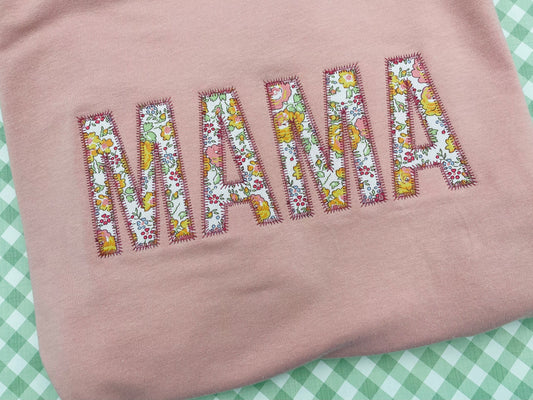 mama sweatshirt - blush liberty